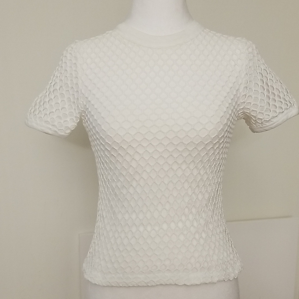 Alexanderwang .t Elegant White Textured Women's Top